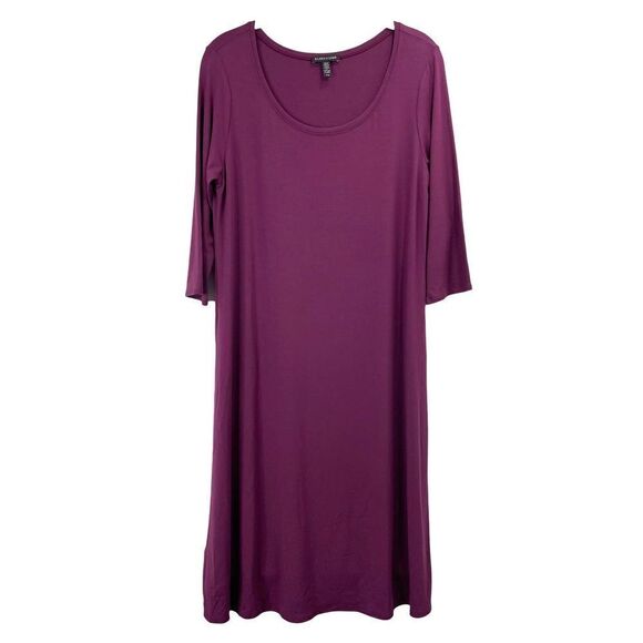 Eileen Fisher jersey tunic dress Sz M soft comfy lagenlook - Picture 1 of 6